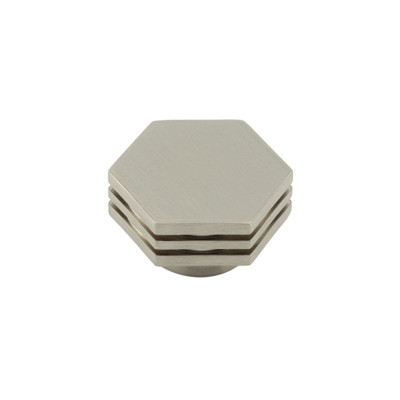 Hoxton 40mm Geometric Knob, Satin Nickel