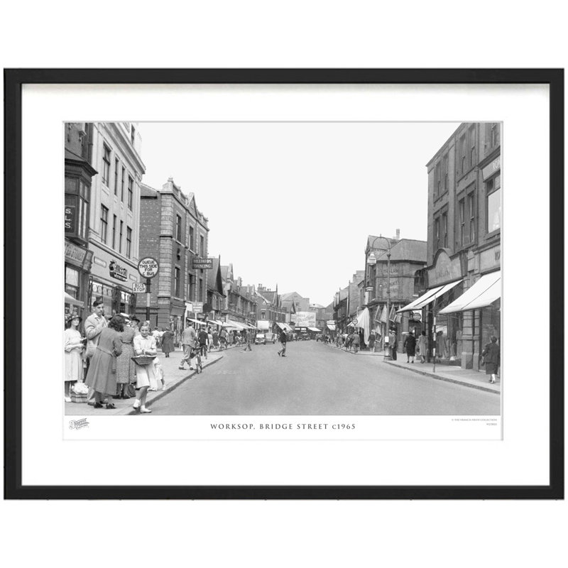 Worksop, Bridge Street C1965 by Francis Frith - Single Picture Frame Print, 60cm H x 80cm W x 2.3cm D