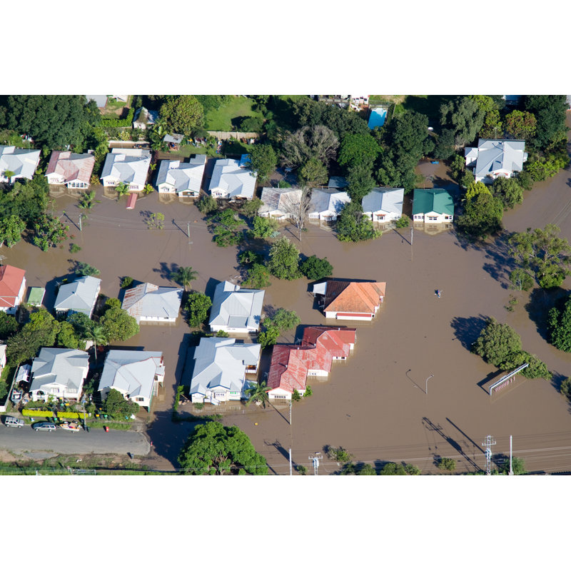 Aerial View Homes by On-Air - Wrapped Canvas Print, 30cm H x 46cm W