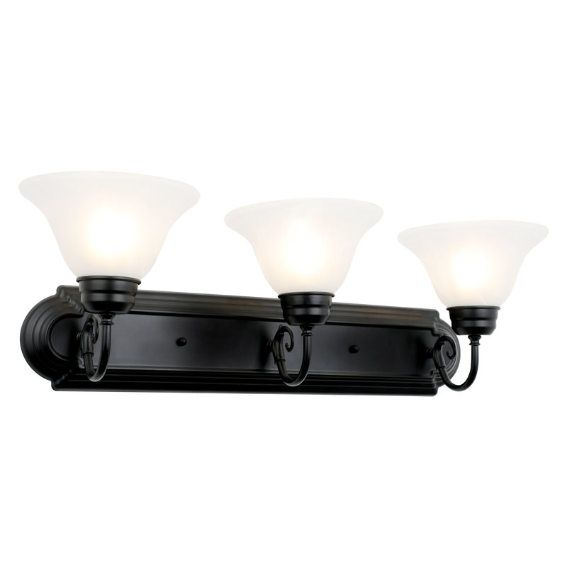 Guildford Dimmable Vanity Light, 3, Matte Black
