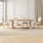 Amando High-End Beige French Country Dining Chairs, Upholstered Chairs With Natural Rattan Back, Wire Drawing And Carving Techniques-1150759463