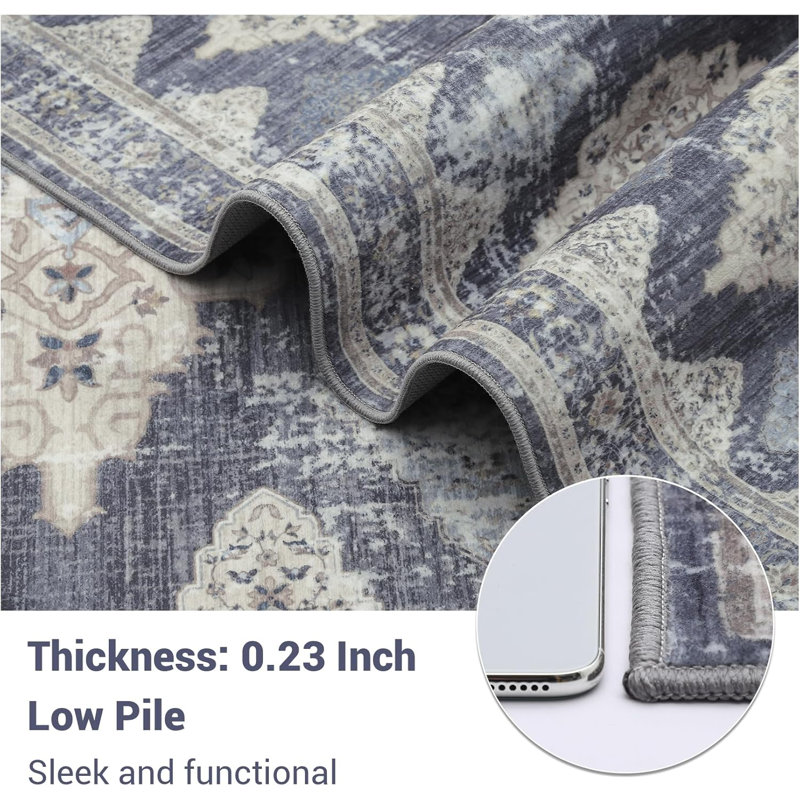 Tapis d'intérieur rétro 5 x 7 po, Rectangle 5 pi x 7 pi
