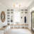 1-Light Dome Opal Glass Flush Mount Ceiling Light with Gold Foil Interior-160217392