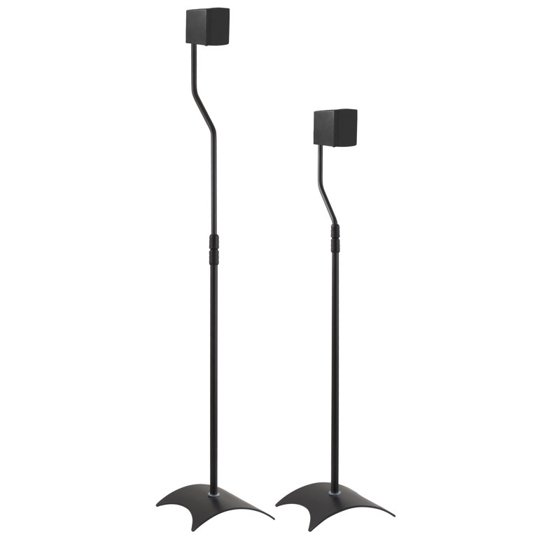 42.2'' Adjustable Height Speaker Stand, Black
