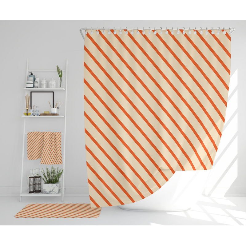 Necko Polyester Shower Curtain Set