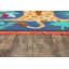 Tapis bleu marine abstrait abstrait tressé à la main 3 pi x 5 pi-426473548