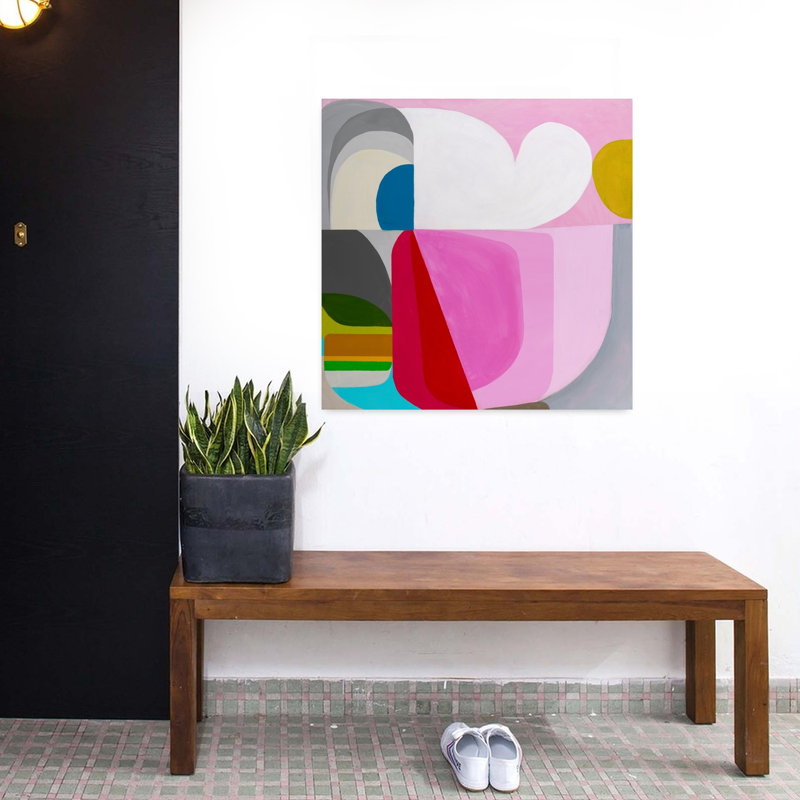 Seuil abstrait, art contemporain, H 32 po x l 32 po
