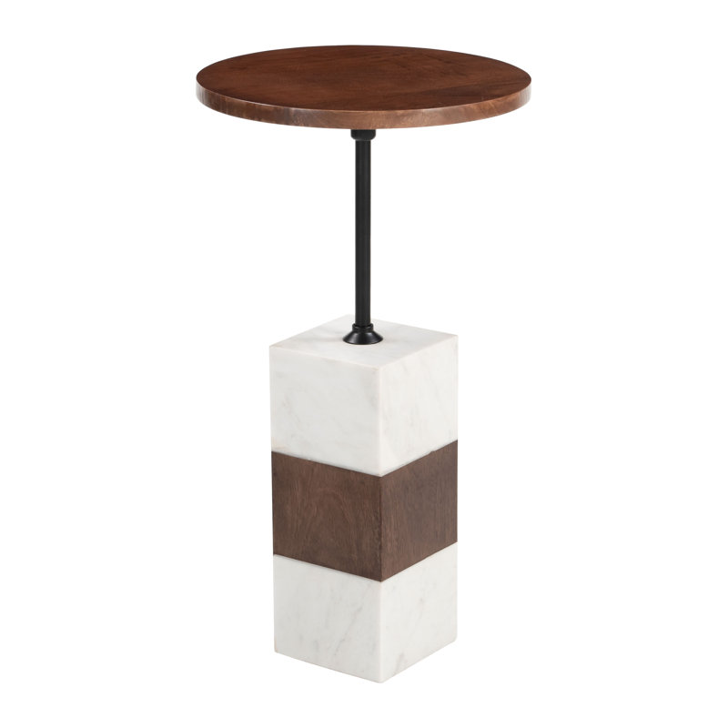Table d'appoint Stuk brun et blanc