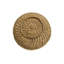 Grand panier à fruits rond en osier de 10 po avec rebord en laiton brillant Bay Isle Home™