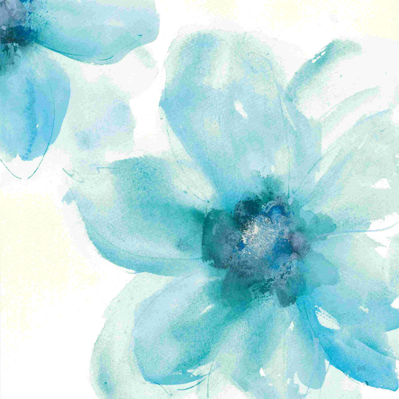 Bleu sarcelle cosmos I, H 12 po x l 12 po