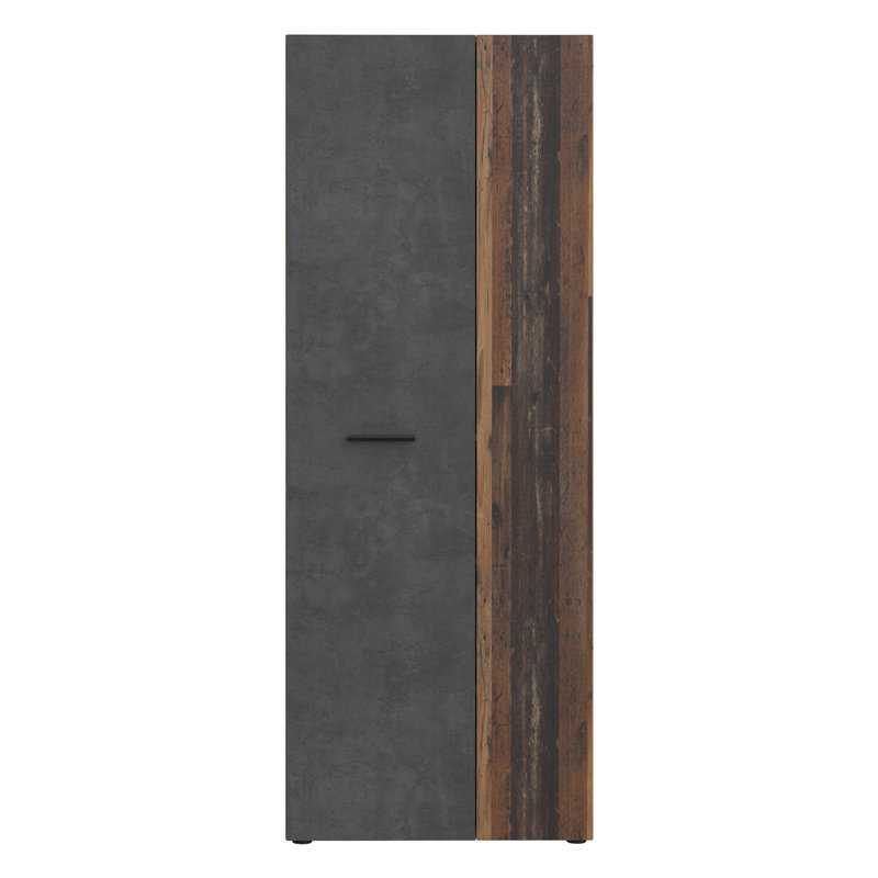 Shilu 18 Pair Shoe Storage Cabinet, Grey/Vintage Oak