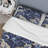 Blue Victorian Neo Gothic Victorian Pattern V Floral Duvet Cover-2061704830