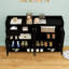 Contemporary Shoe Storage Cabinet with Adjustable Shelves, Solid Wood Legs and Ample Storage Space-130557393