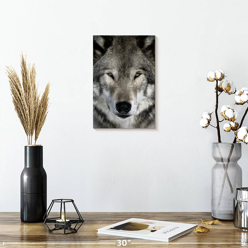 Brampt Gray Wolf Head, 12" H x 8" W