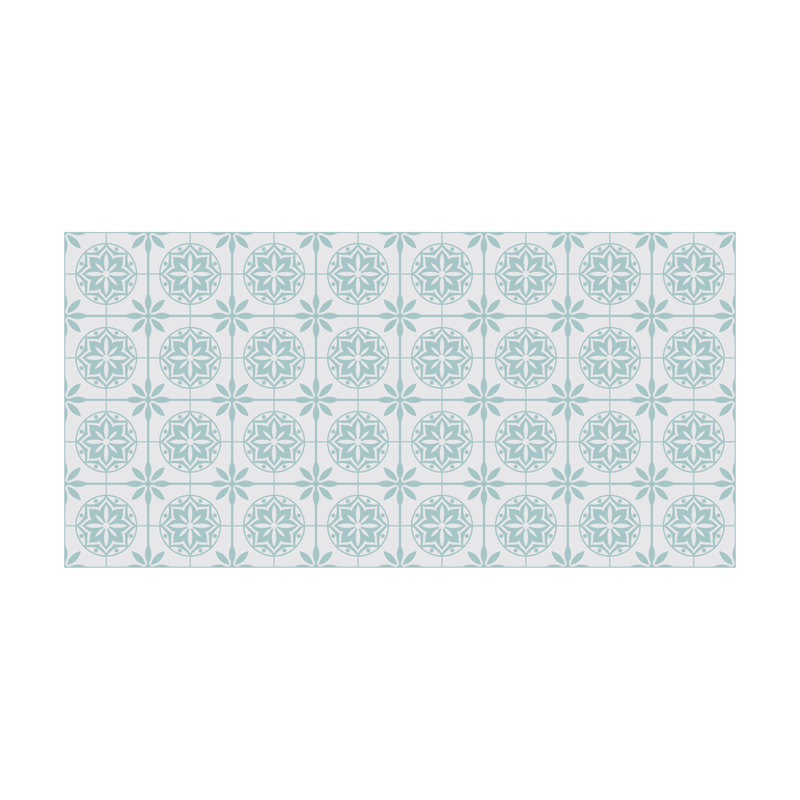 Standish Seamless Turquoise Shaded Floral Pattern Floor Stickers 120cm x 60 cm