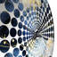 Horloge murale en marbre céleste or et bleu-101236054
