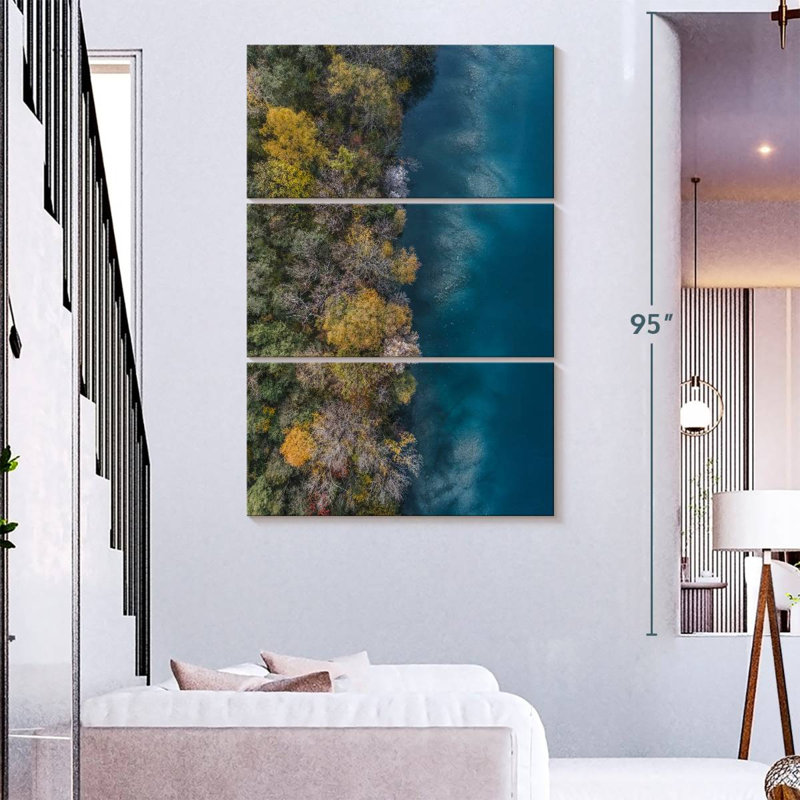 Masam Forest Along Lake Thun, 65" H x 42" W