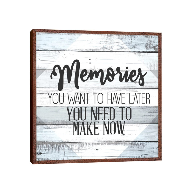 Memories II by Kimberly Allen - Print on Canvas, 45.72cm H x 45.72cm W x 3.81cm D, Classic Brown Wood Framed