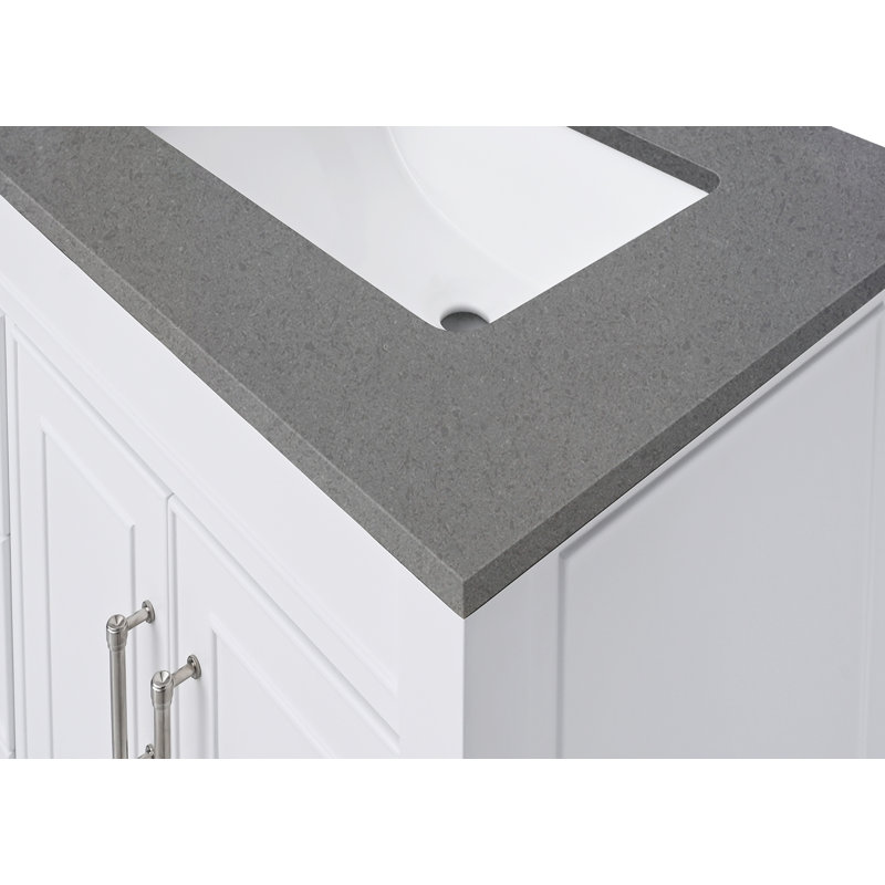 Lotte 37'' W Single Vanity Top, Contrail Matte