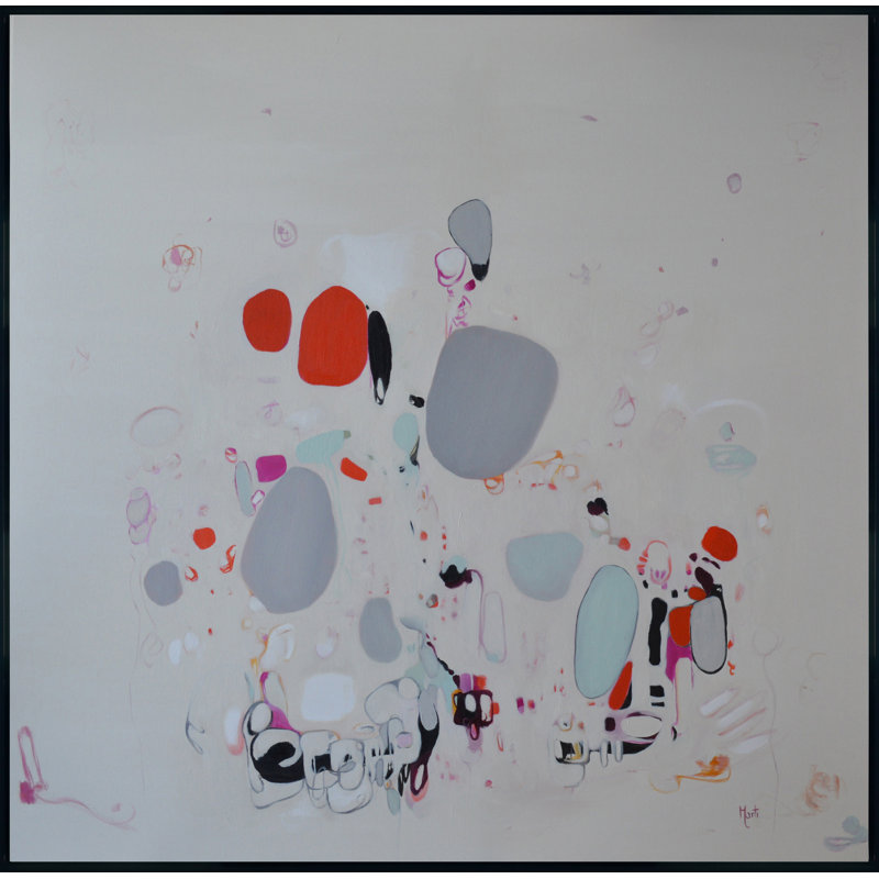 «A New Song II» par Marti Leroux, peinture sur toile à cadre flottant, Floater Frame Canvas, H 36 po x l 36 po