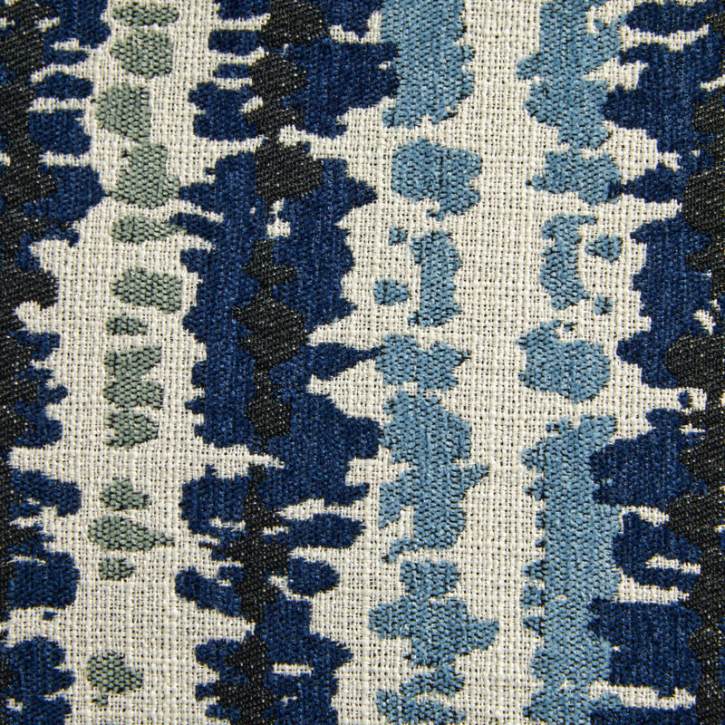 Antigua Square Pillow Cover & Insert, Navy Abstract