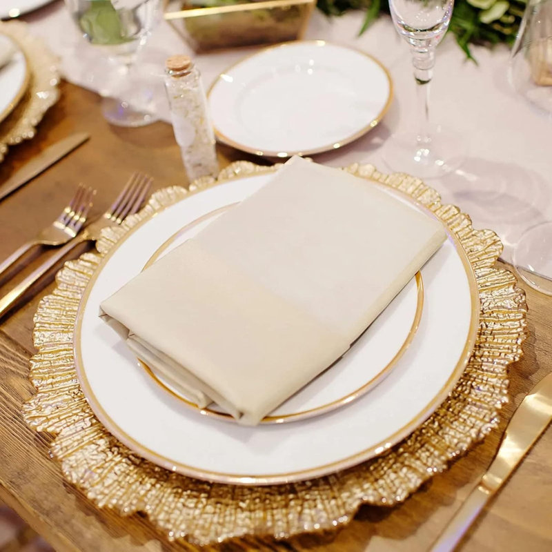 Striped Dinner Plate, Gold
