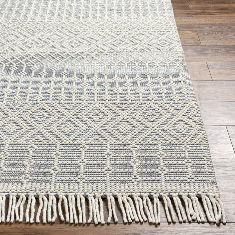 Benda Wool Geometric Indoor Rug, Rectangle 8'10" x 12'