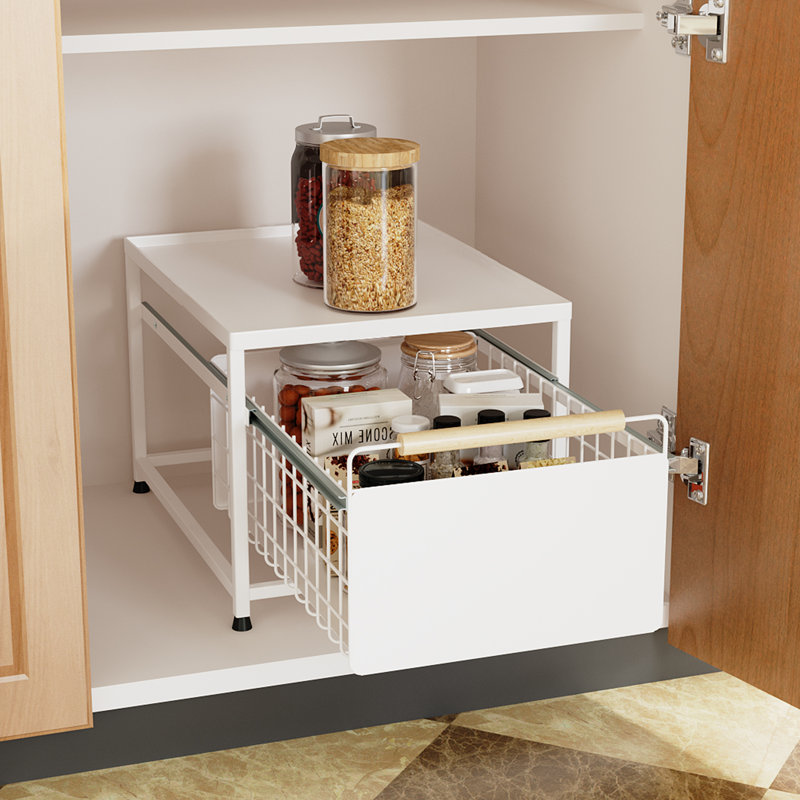 Spice Rack, 25.5cm H x 39cm W x 29.5cm D, White