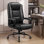 Chaise de bureau à domicile, conception robuste de 400 lb et de grande taille, dossier lombaire ergonomique à haut dossier