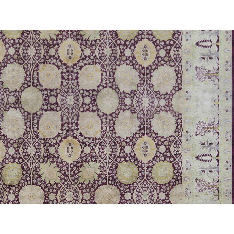 Tapis rouge noué à la main de haute qualité