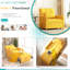 Upholstered Linen Convertible Chair-1085969168