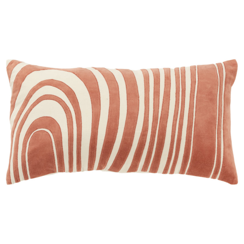 Housse de coussin rectangulaire avec insert lombaire 100% coton Hatton, Orange/beige