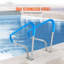 Barre de piscine 2 pièces 55 x 32 pouces en acier inoxydable avec plaque de base pour spa-108579767