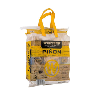 Western BBQ Pinon Mini Log Wood Pellet Firewood for Camp Fires & Fireplaces