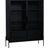 Black Cabinet With Led Lights And Tempered Glass - Ideal For Living Room, Office, Study Decor 51.2'' Tall Display Case Lighting Metal Frame Modern Home, Study,-1022922211