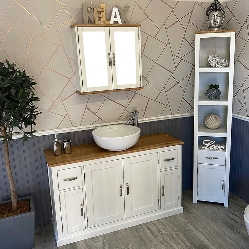Anguiano 1230mm Single Bathroom Vanity with Vessel Ceramic Basin