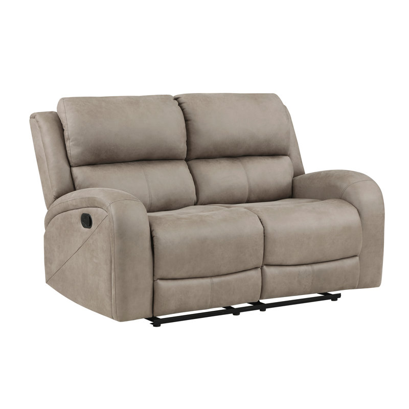 Causeuse inclinable manuelle 61,5 po 2 places en microfibre