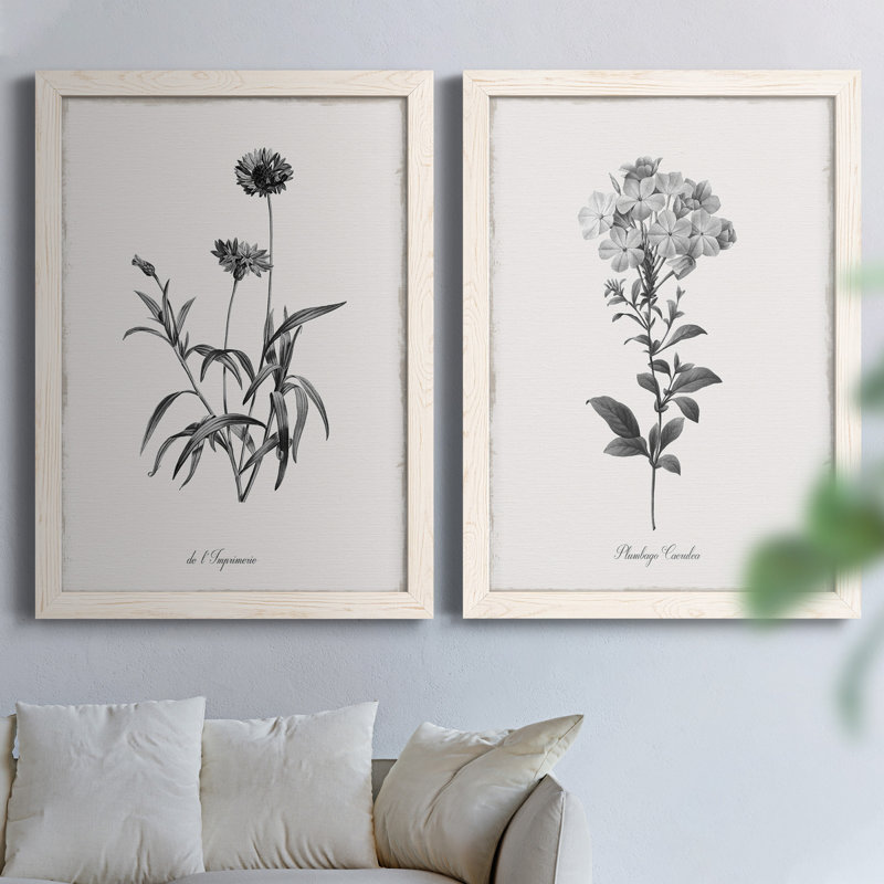 Simply Imperial - Ensemble de 2 peintures sur toiles encadrées, Blanc, H 20 po x l 34 po x P 1,5 po