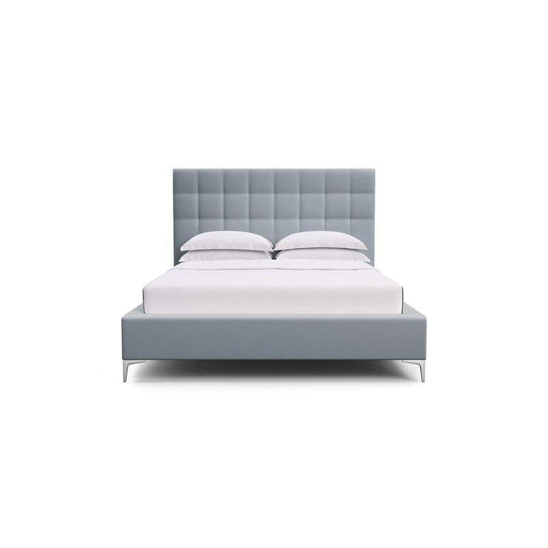 Bryant Upholstered Bed, Ebony, Twin, Plush Velvet Graphite