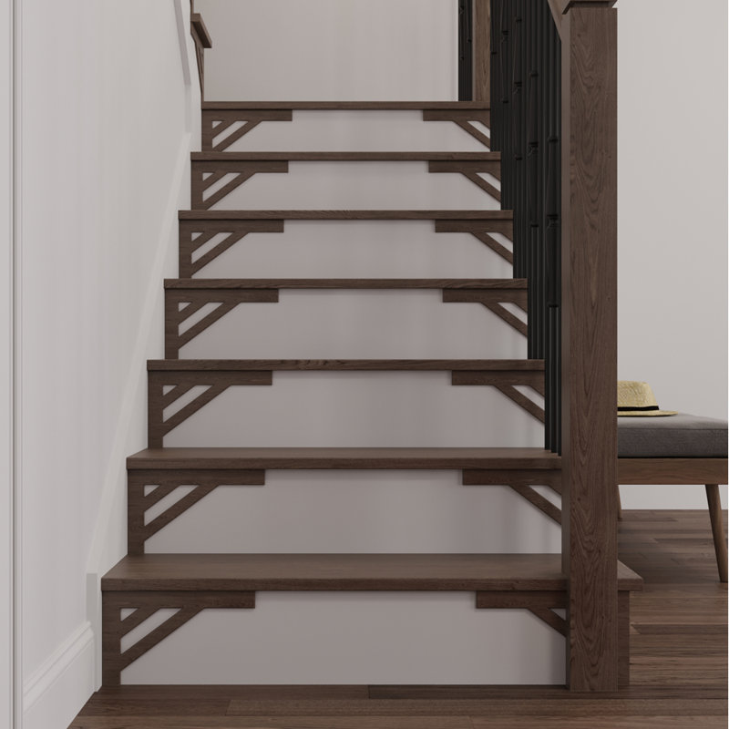 Embossed Oak Right Hand Stair Bracket