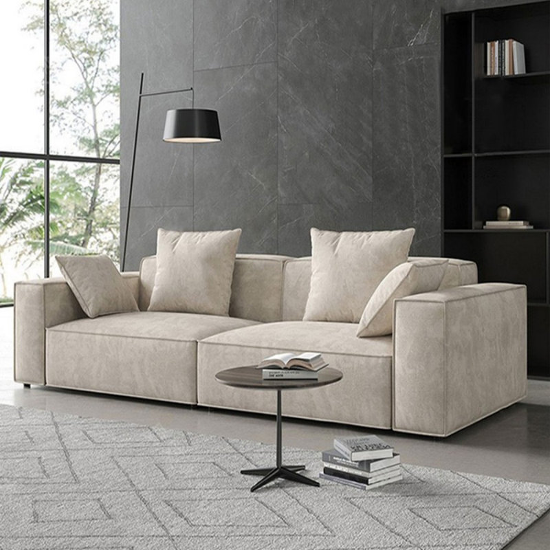 Coussin modulaire beige en polyester, Beige