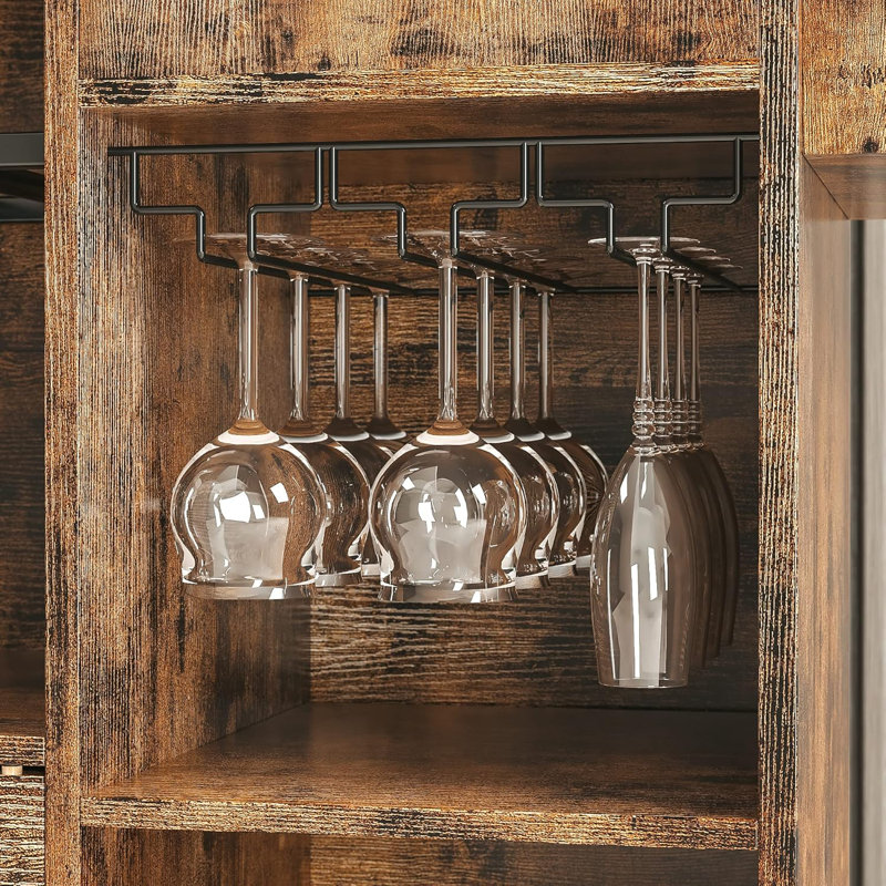 Rolling Kitchen Island Cart With Drop-Leaf, Wine Rack, Microwave Shelf, Drawer, Spice Rack & Cup Hooks, Mobile Serving Cart With Wheels