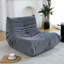 Chaise d'appoint de luxe capitonnée à boutons capitonnés gris, mobilier de salon 1pc-1823568298