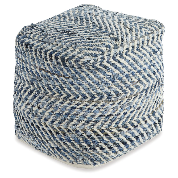 Chevron Pouf