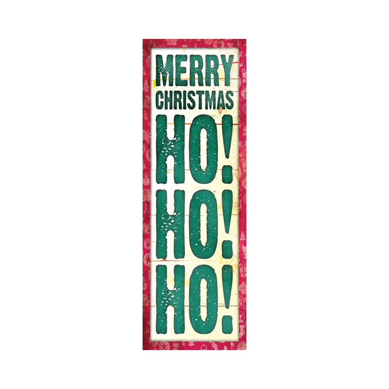 Ho Ho Ho by Jace Grey - Wrapped Canvas Panoramic Print, 30.48 cm H x 91.44 cm W x 1.91 cm D