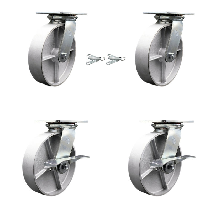 4-Piece Semi Steel Caster Set