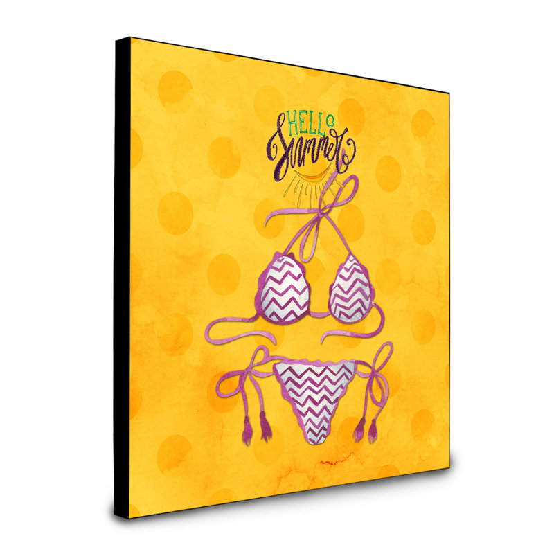 Panneau mural tapis bikini swimsuit art Douglasland, Jaune