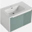 Lavabo de salle de bain mural 36 po avec lavabo en céramique