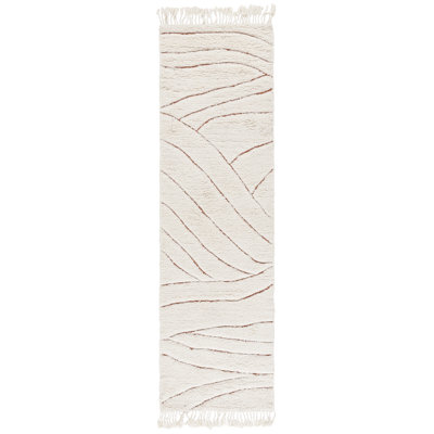 Vermont Tufted Wool/Recycled Cotton Abstract Rug in Ivory