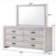 Mobilier de chambre à coucher 1 tiroir contemporain à 6 tiroirs de rangement à finition grise beige rustique-1292099298